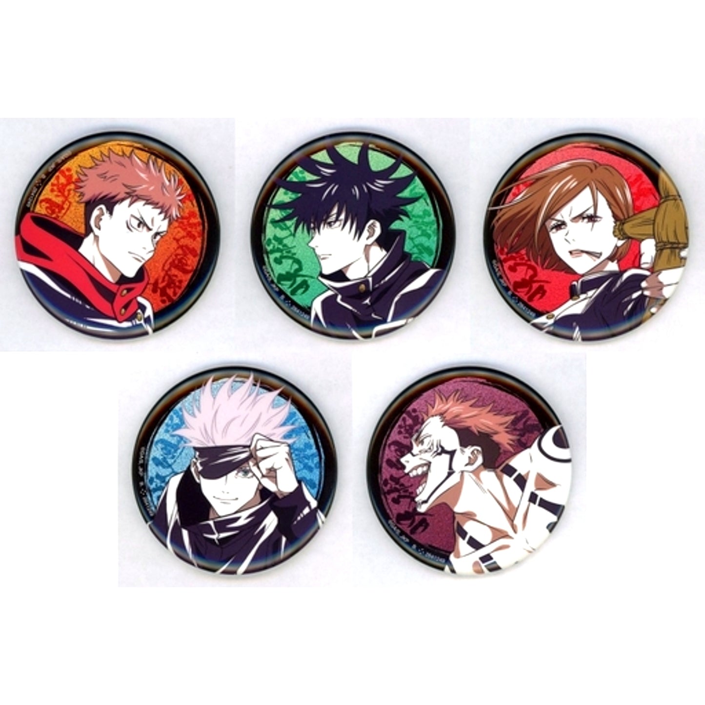 Set of 5 Jujutsu Kaisen Button Assort Collection 3 [USED]