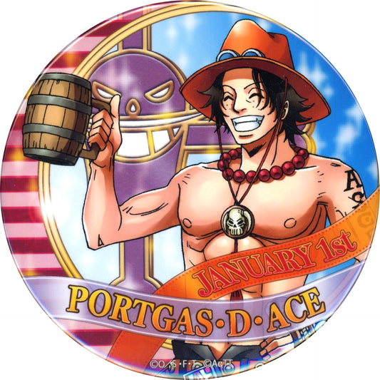 Portgas D. Ace One Piece Birthday Commemorative Button 2019 Mugiwara Store Tokyo One Piece Tower Store Ltd [USED]