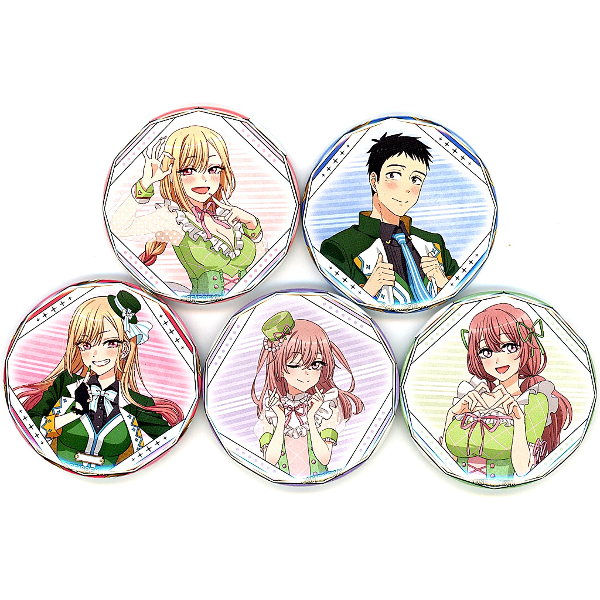 Set of 5 My Dress-Up Darling Trading Button FamilyMart Limited [USED]