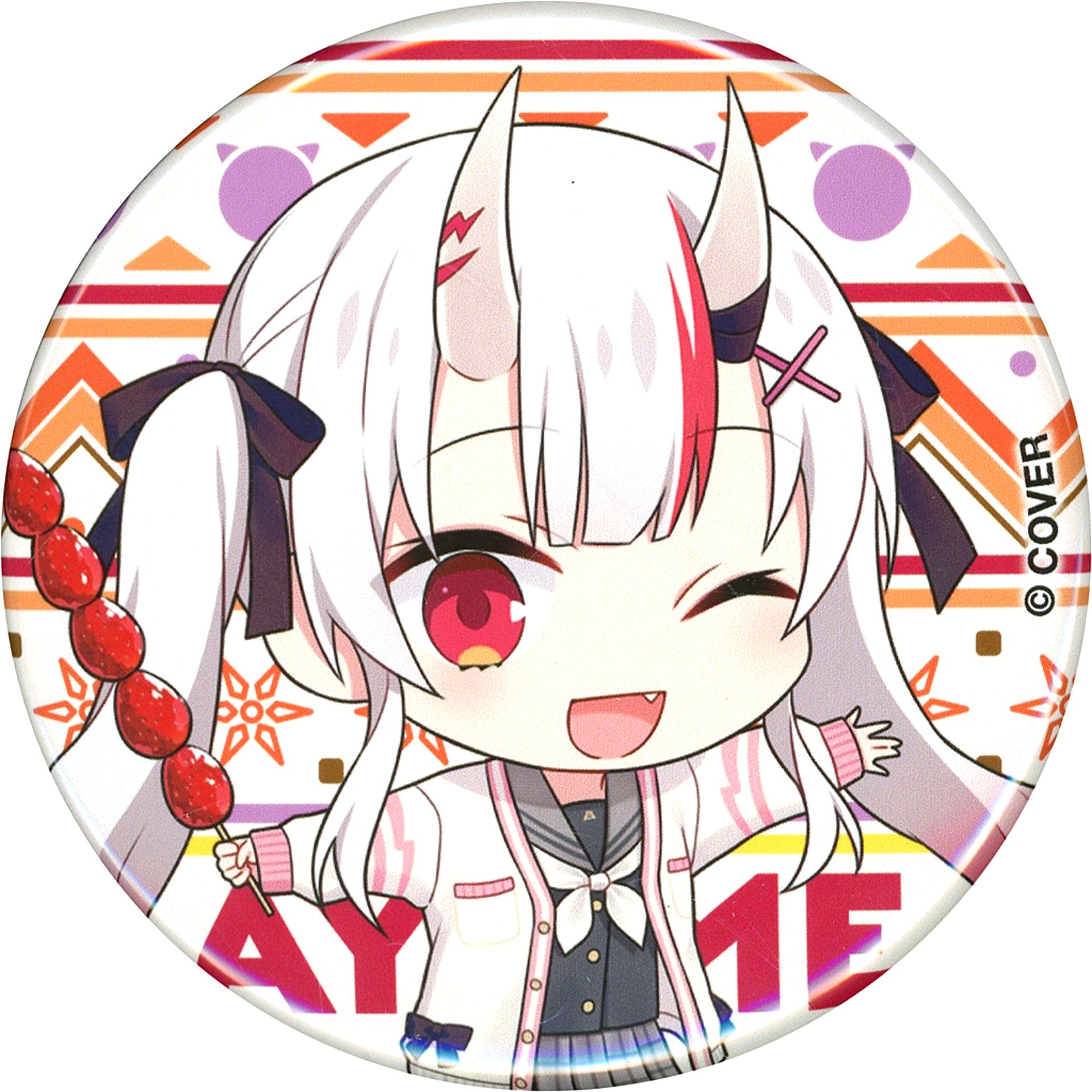 Nakiri Ayame Chibi Virtual YouTuber Hololive Button in Fuji-Q Highland SNOW WORLD [USED]