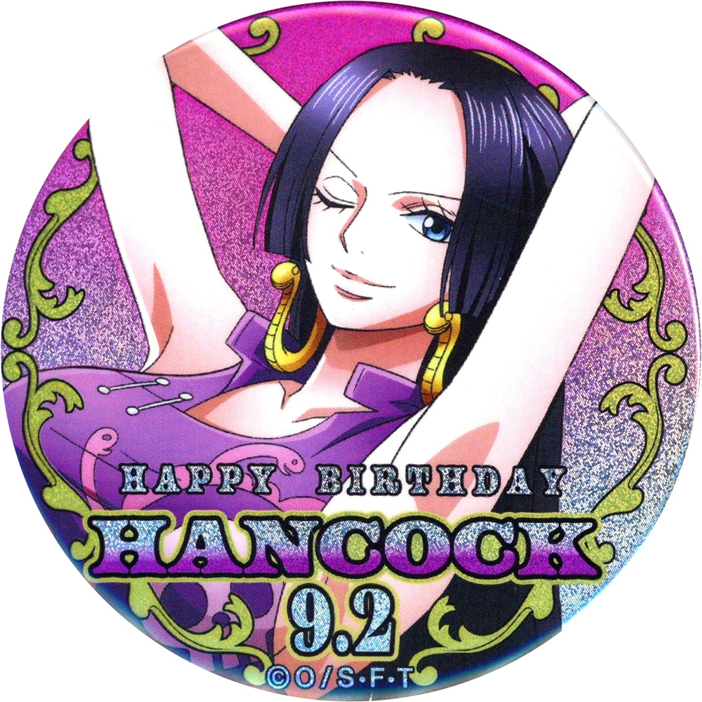 Boa Hancock One Piece Happy Birthday Hologram Button 2022 Mugiwara Store Limited [USED]