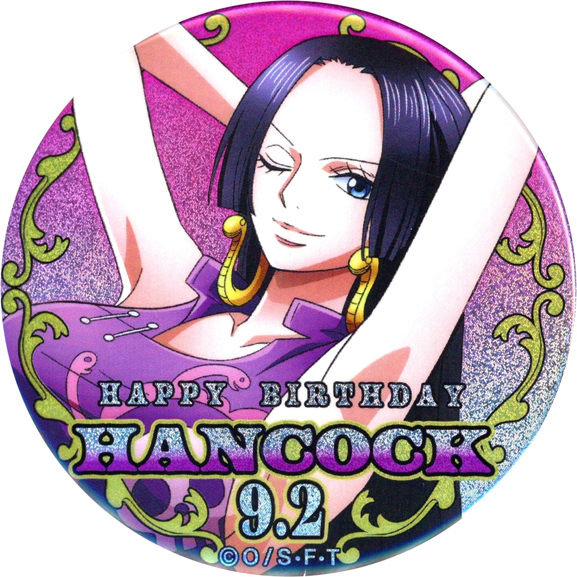 Boa Hancock One Piece Happy Birthday Hologram Button 2022 Mugiwara Store Limited [USED]