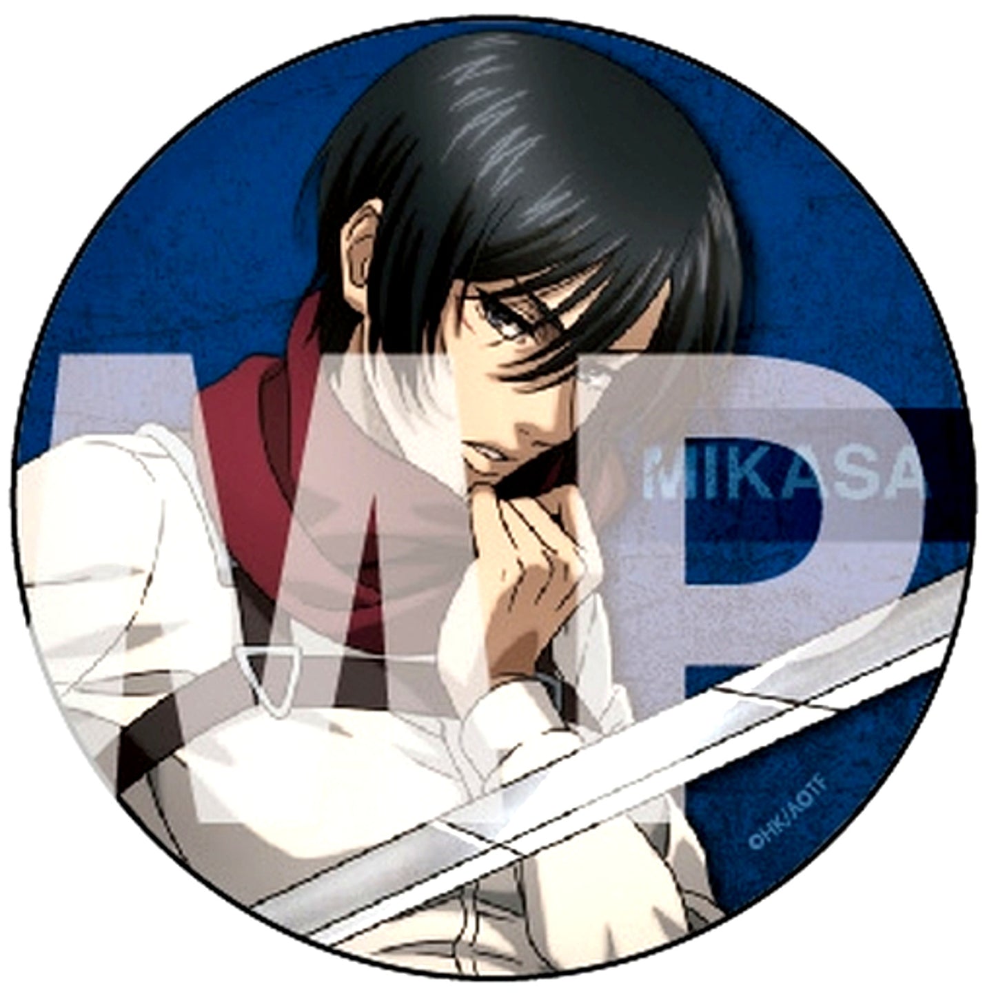 Mikasa Ackerman Attack on Titan Badge 40. Newly Drawn Design [USED]