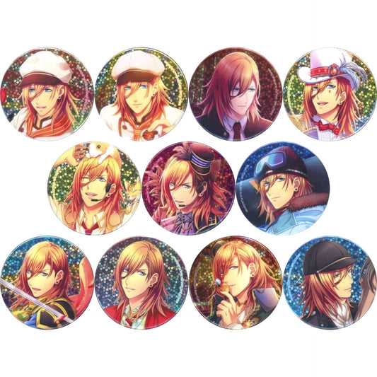Uta no Prince Sama Shining Live Ren Jinguji Trading Star Hologram Can Badge Jinguji Ren Collection animate Limited All 11 Types Set Buttons [USED]