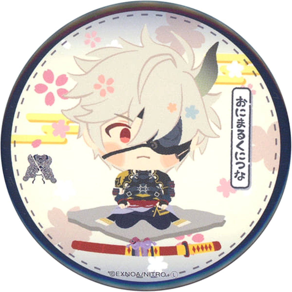 Wanpaku! Touken Ranbu Onimaru Kunitsuna Can Badge 08 Buttons [USED]