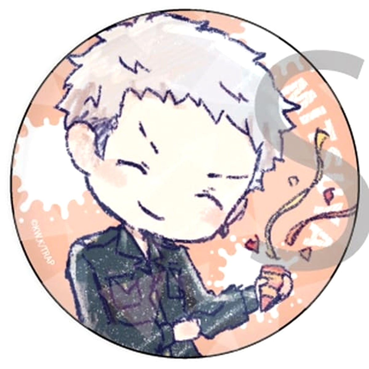 Tokyo Revengers Takashi Mitsuya Graph Art Design 65mm Hologram Can Badge 02. Birthday Ver. Buttons [USED]