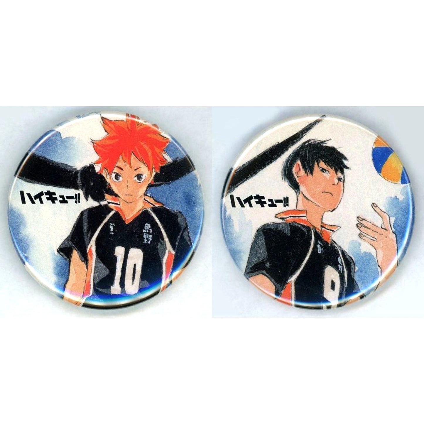 Shoyo Hinata and Tobio Kageyama Haikyu!! Single Item Button Set of 2 Combination Set Jump Festa 2017 Goods [USED]