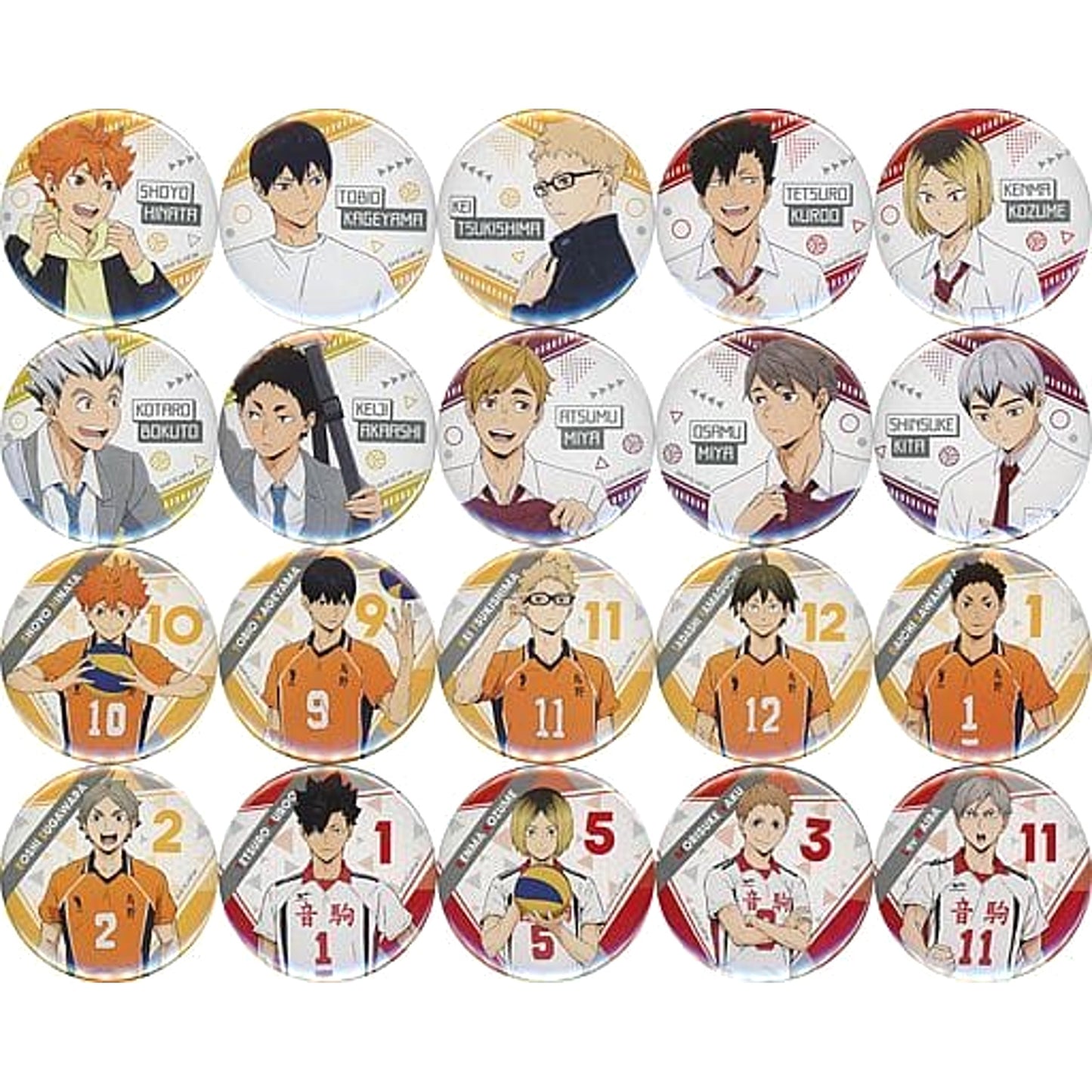 Kenma Kozume & Others Haikyu!! All 20 Types Set Undameshi! Mikuji Clubroom Button Little Luck [USED]