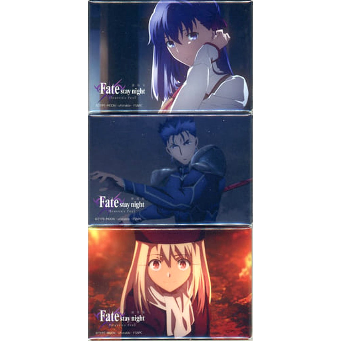Sakura Matou Lancer Illyasviel Von Einzbern Fate/stay night: Heaven's Feel I. presage flower Set of 3 Scene Photo Square Button C Theater Limited [USED]