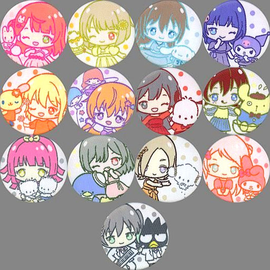 Set of 13 Love Live! Nijigasaki High School Idol Club x Sanrio Characters Woven Embroidery Button [USED]