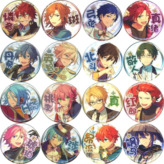 Set of 16 Ensemble Stars!! 2nd Anniversary Pop-up Store Solo Button Group C China Limited [USED]