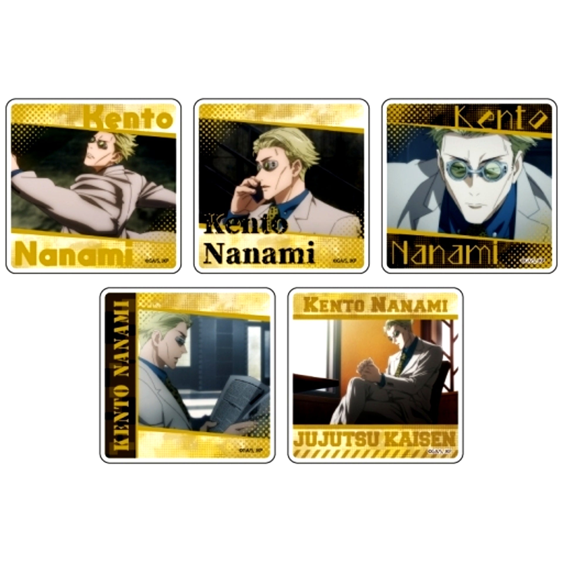 Set of 5 Kento Nanami Character Acrylic Badge Jujutsu Kaisen 07 [USED]