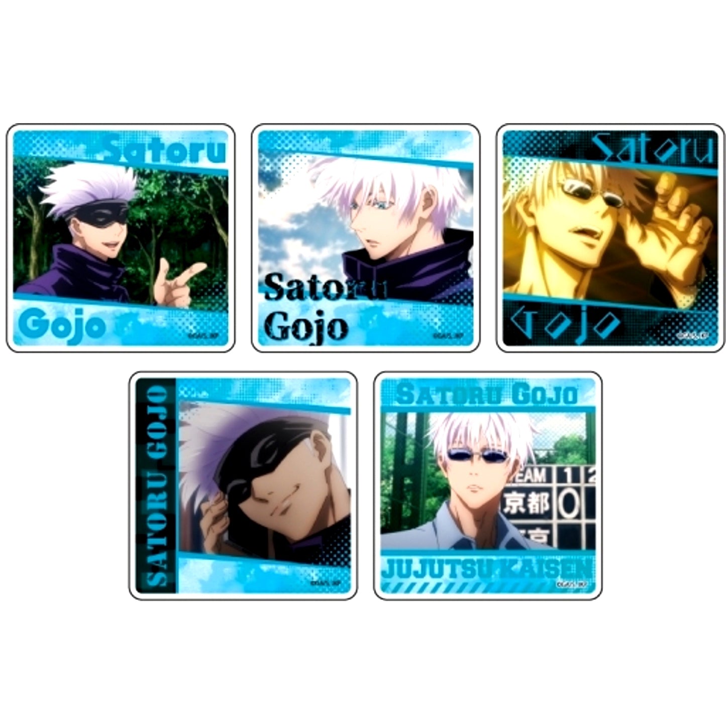 Set of 5 Satoru Gojo Character Acrylic Badge Jujutsu Kaisen 08 [USED]