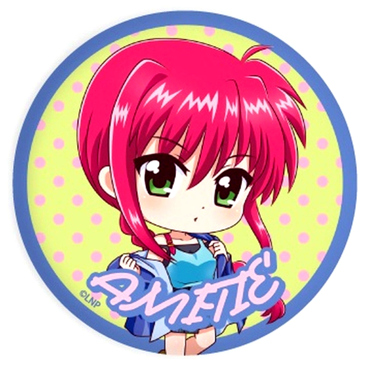 Amitie Florian Magical Girl Lyrical Nanoha Button No. 14 Fashion Show Ver. Chibi [USED]