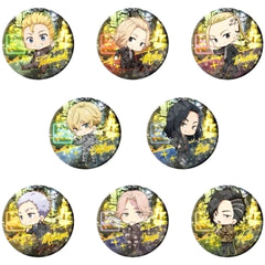 Tokyo Revengers Ken Ryuguji & Others Glitter Can Badge All 8 Types Set Buttons [USED]