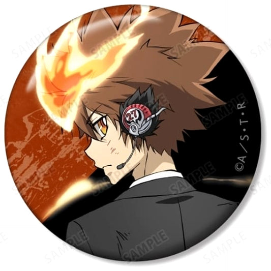 Reborn! Tsunayoshi Sawada Newly Drawn Illustration Fighting Back Ver. Trading Can Badge Buttons [USED]