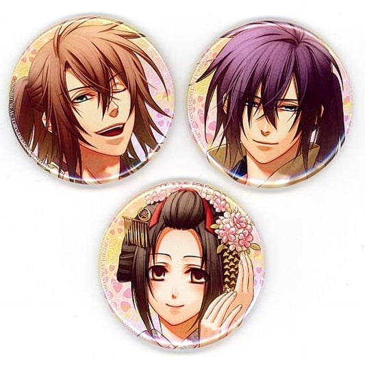 Hakuouki Shinkai: Tenun no Shou Chizuru Yukimura Hajime Saito Soshi Okita Can Badge Switch Software Special Stella Set Included Bonus Set of 3 Buttons [USED]