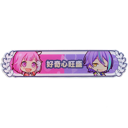 Emu Otori & Rui Kamishiro Project SEKAI COLORFUL STAGE! feat. Hatsune Miku Acrylic Title Badge Collection Vol.2 D Wonderlands x Showtime [USED]