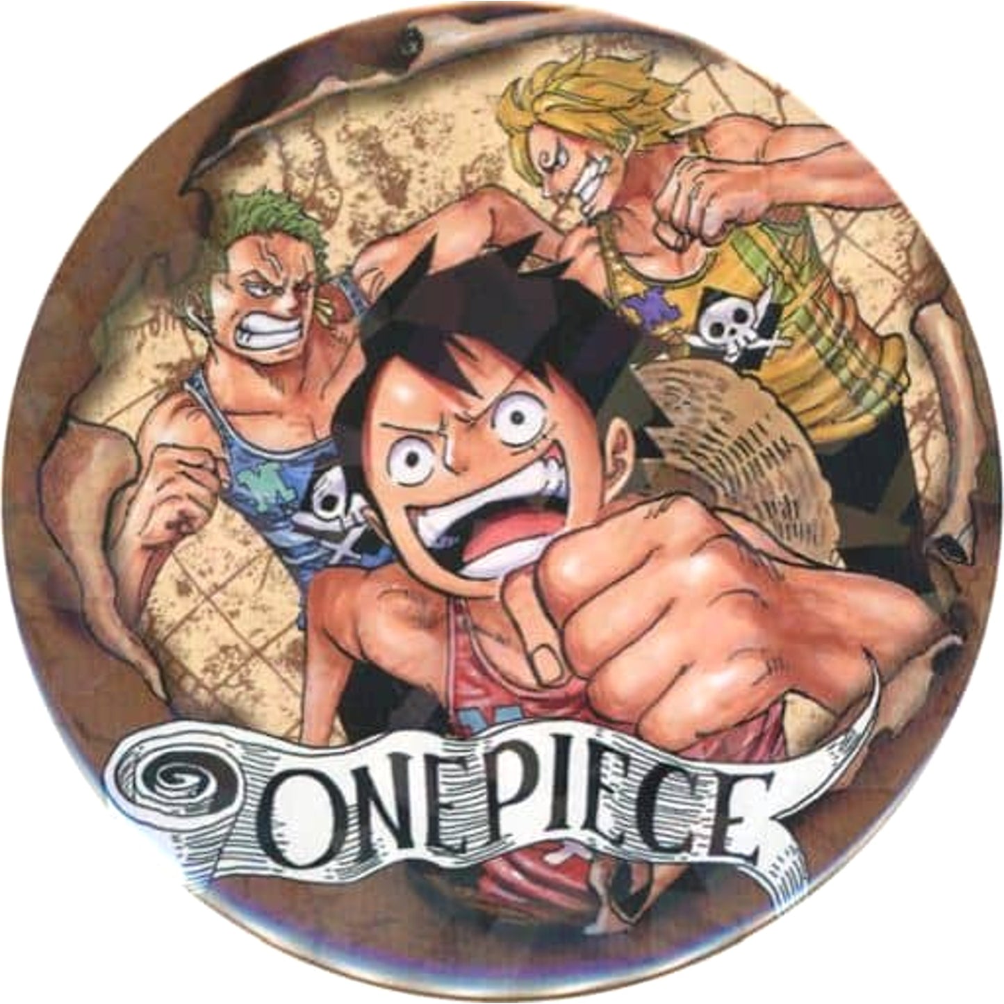 One Piece Luffy Zoro Sanji Collection Can Badge Part 7 Buttons [USED]