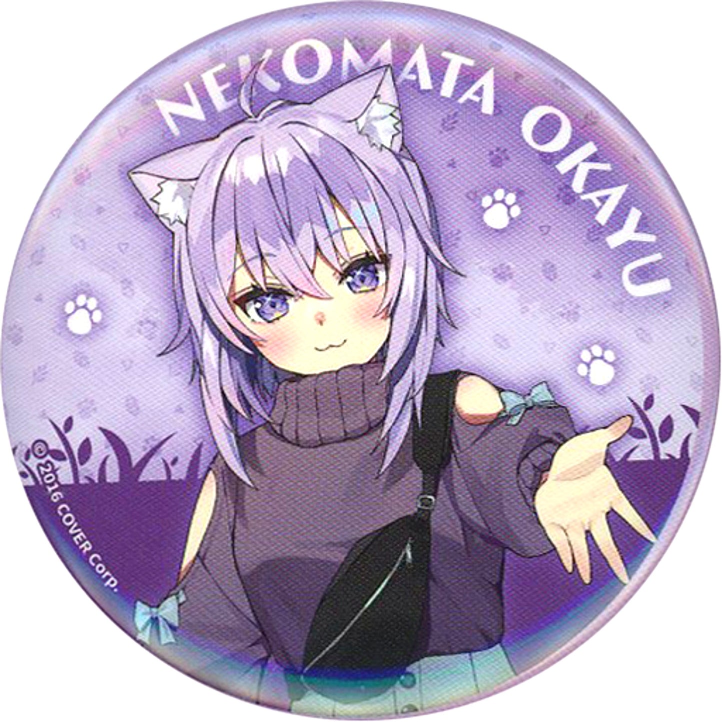Nekomata Okayu Virtual YouTuber Hololive x Tobu Zoo Trading Button Full Body Illustration Ver. [USED]