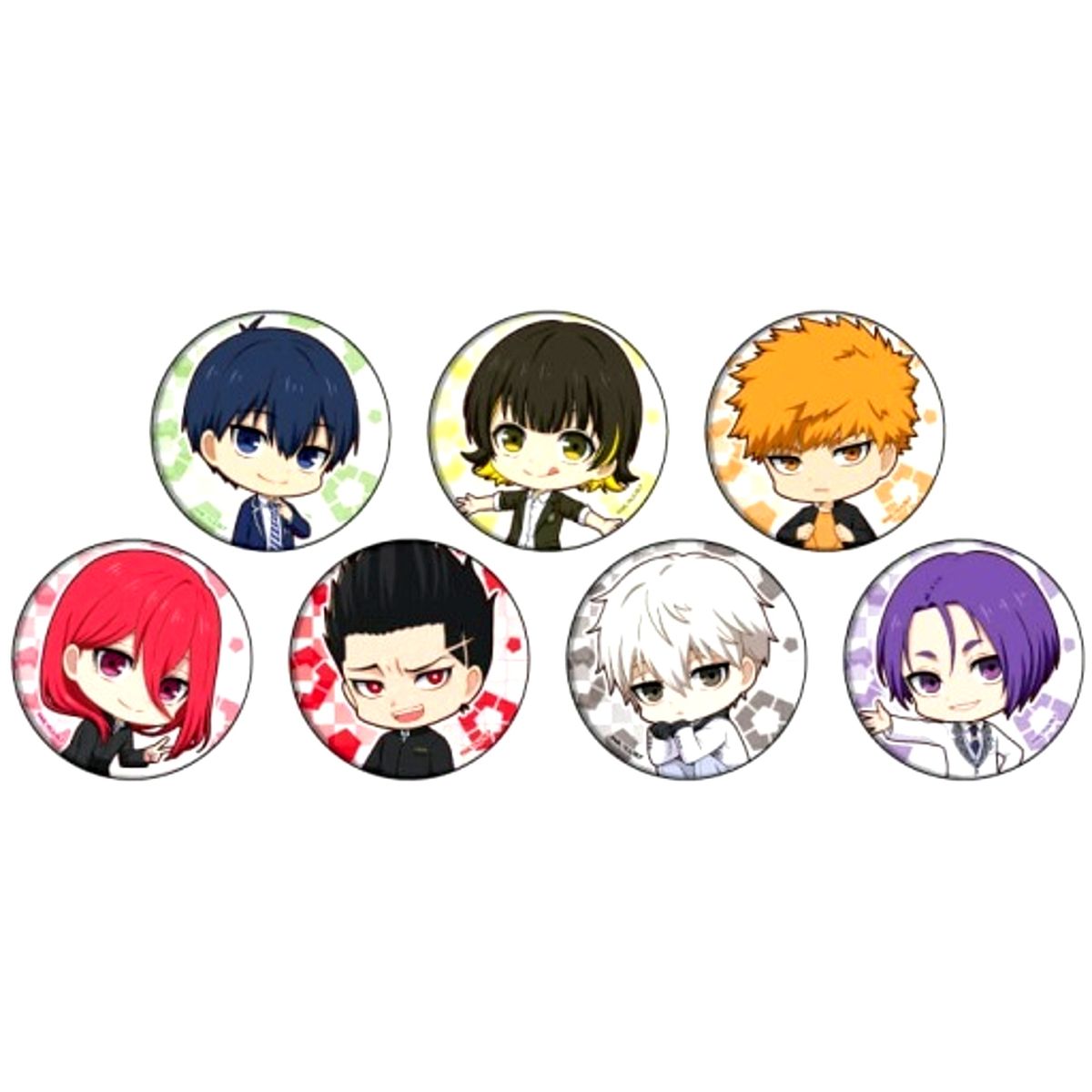Set of 7 Blue Lock Button 02 Uniform Ver. Mini Character [USED]