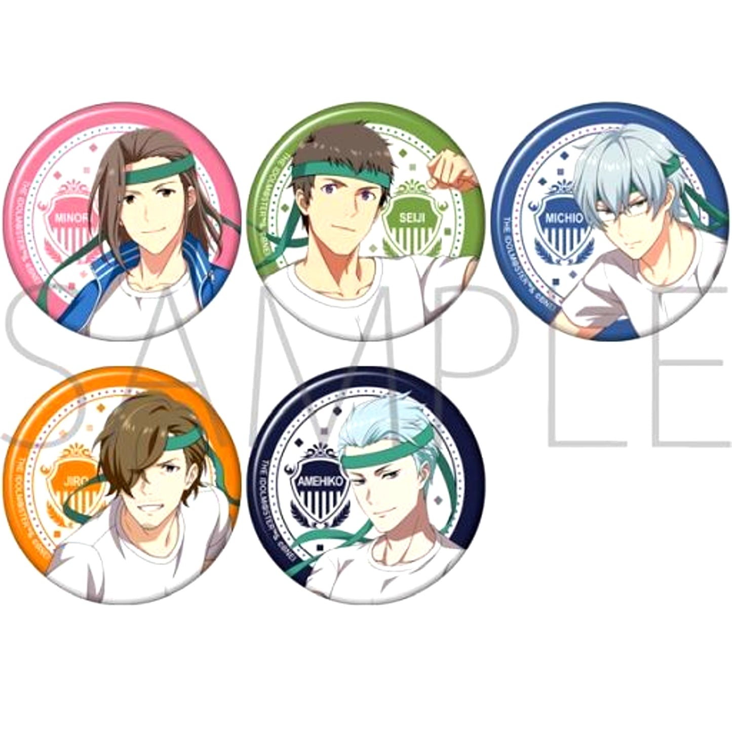 Set of 5 The Idolmaster SideM Character Badge Collection M Fes 2023 [USED]