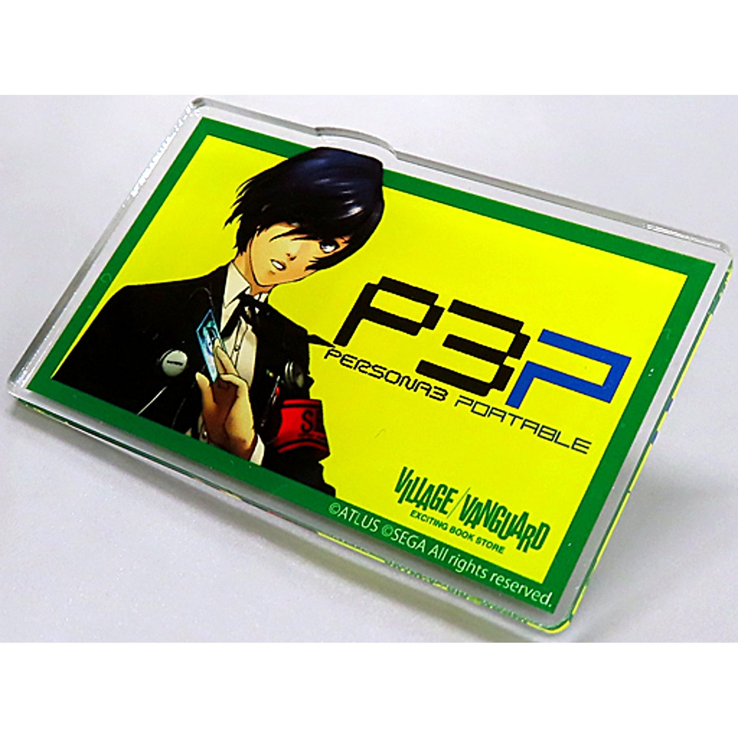 Protagonist P3P Male Uniform Persona Series Acrylic Name Button x Village Vanguard [USED]