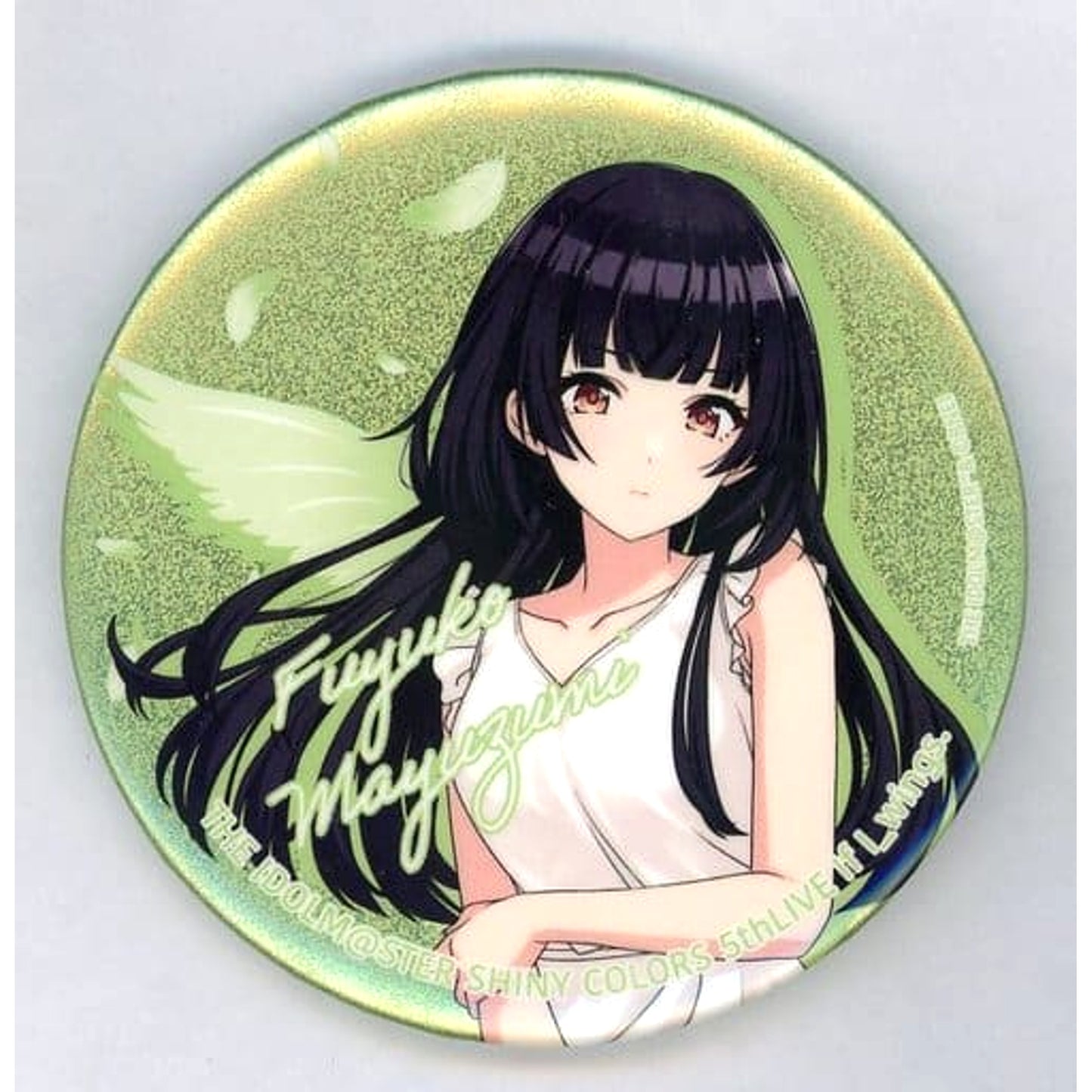 Mayuzumi Fuyuko THE IDOLM@STER Shiny Colors Official 75mm Glitter Button 5th Live If I_Wings.Limited [USED]