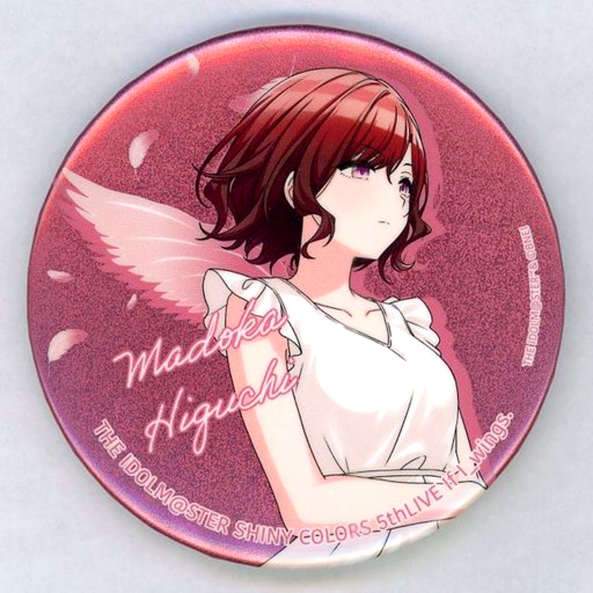 Madoka Higuchi Official 75mm Glitter Tin Badge The Idolmaster Shiny Colors 5thLIVE If I wings. [USED]