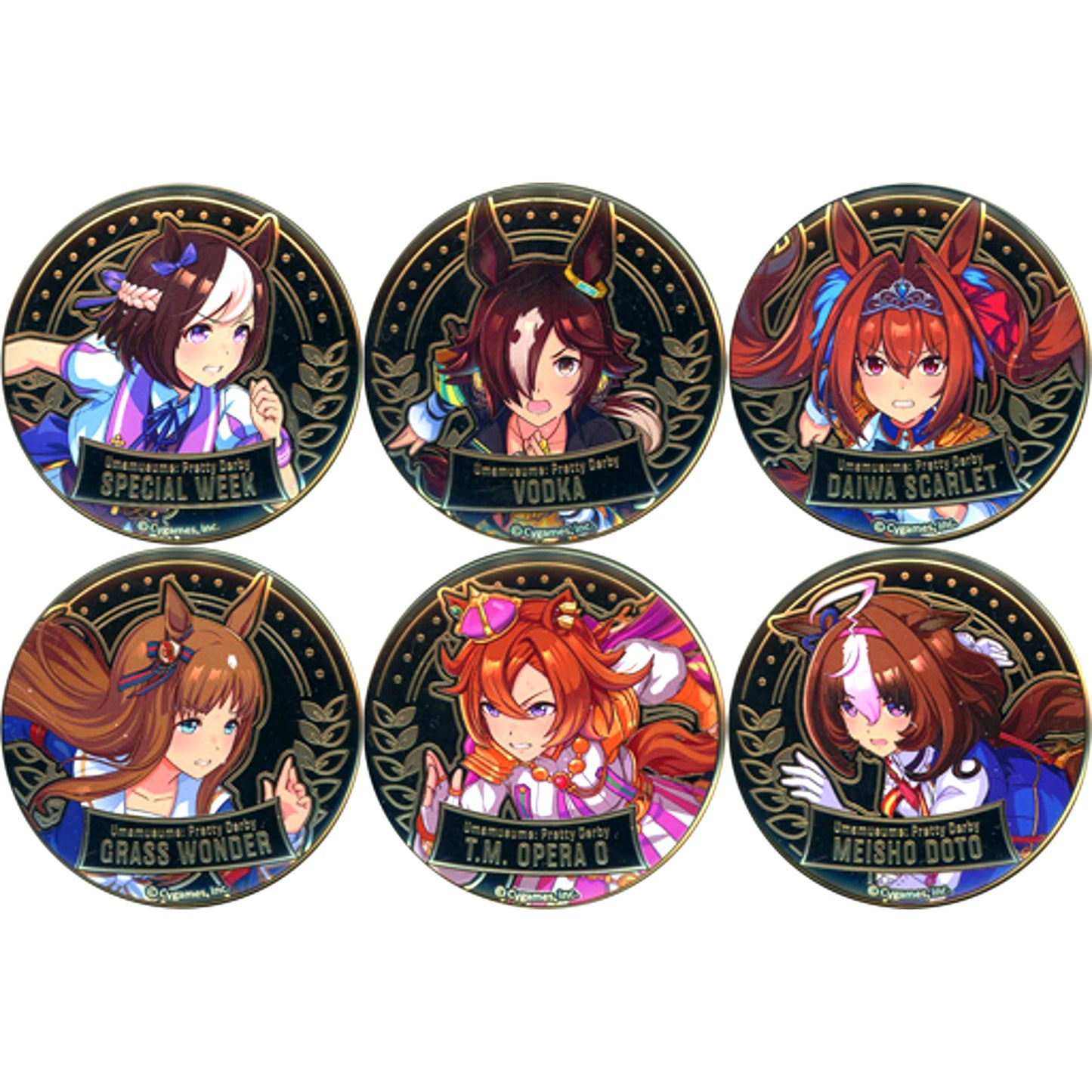 Set of 6 Uma Musume Pretty Derby Altimetal Badge Collection Vol.1 [USED]