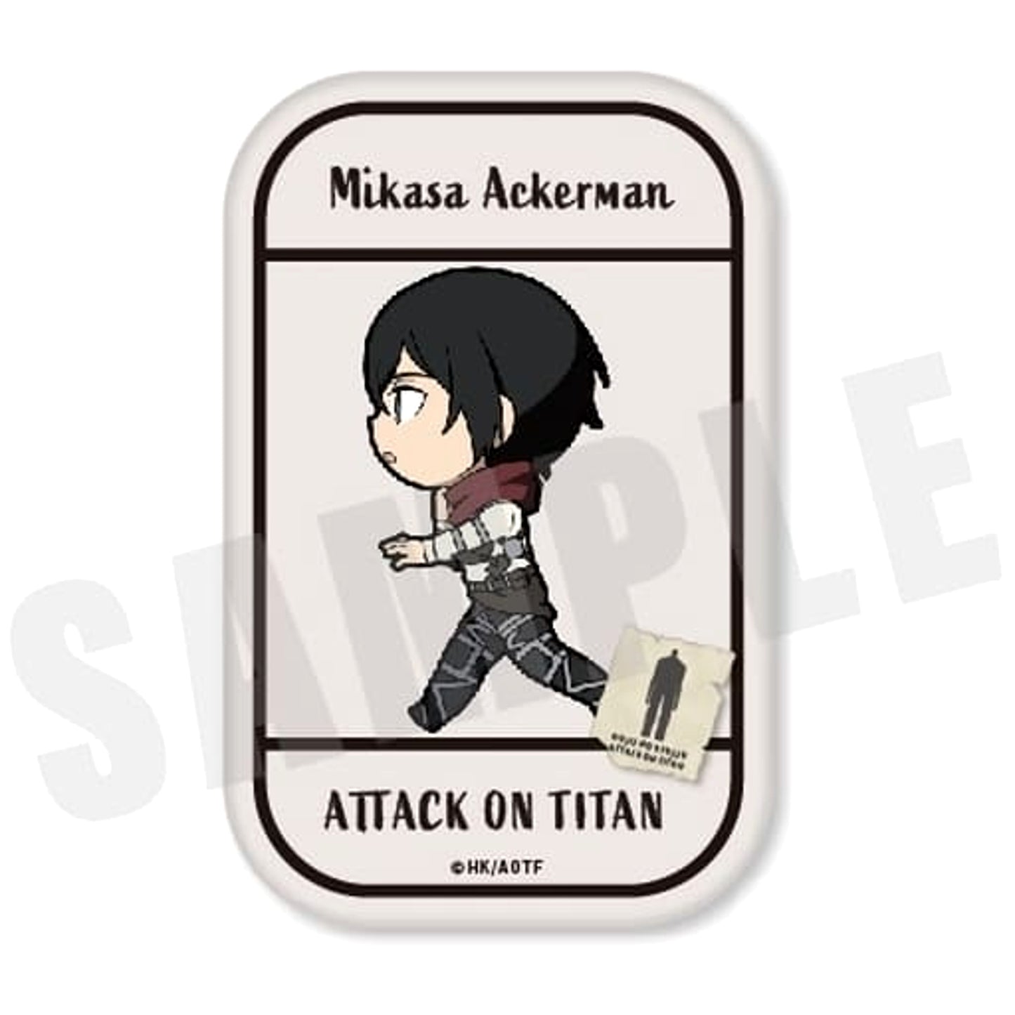 Attack on Titan Mikasa Ackerman 2 Charamarch Square Can Badge Buttons [USED]