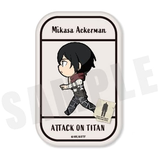 Attack on Titan Mikasa Ackerman 2 Charamarch Square Can Badge Buttons [USED]