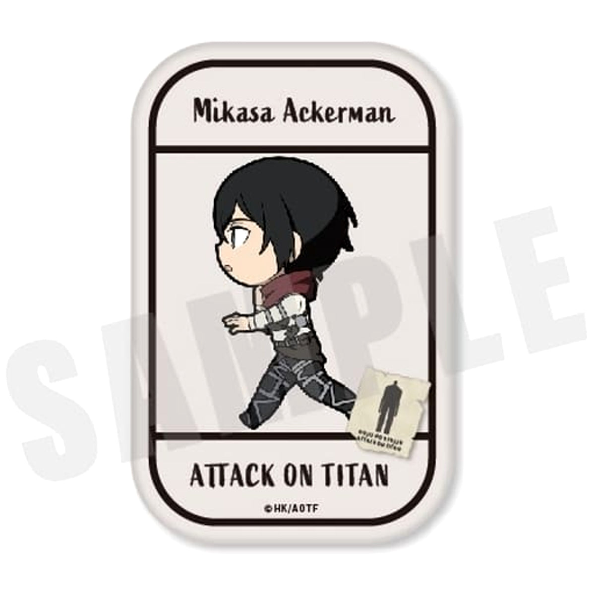 Attack on Titan Mikasa Ackerman 2 Charamarch Square Can Badge Buttons [USED]