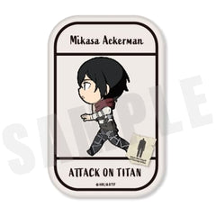 Attack on Titan Mikasa Ackerman 2 Charamarch Square Can Badge Buttons [USED]