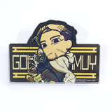 Hyakunosuke Ogata Golden Kamuy Acrylic Badge Jump Festa 2023 Limited Mini Game Uehehei Fujimi no Sugimoto Harakiri Show Game Kyodai Garapon Prize B Badge [USED]