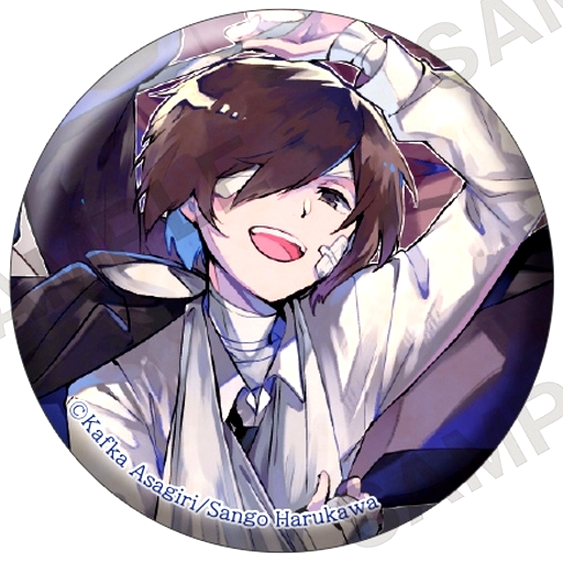 Osamu Dazai Bungo Stray Dogs Trading Hologram Button Novels Ver. 2 [USED]