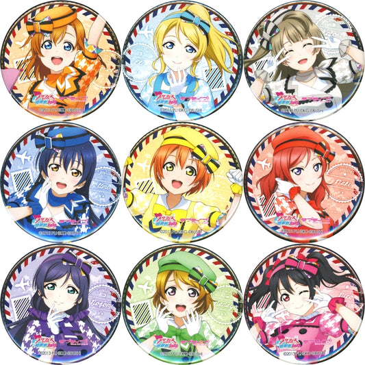 Set of 9 Mu's Love Live! Series SIF Series Thanksgiving 2022 Commemorative Trading Button [USED]
