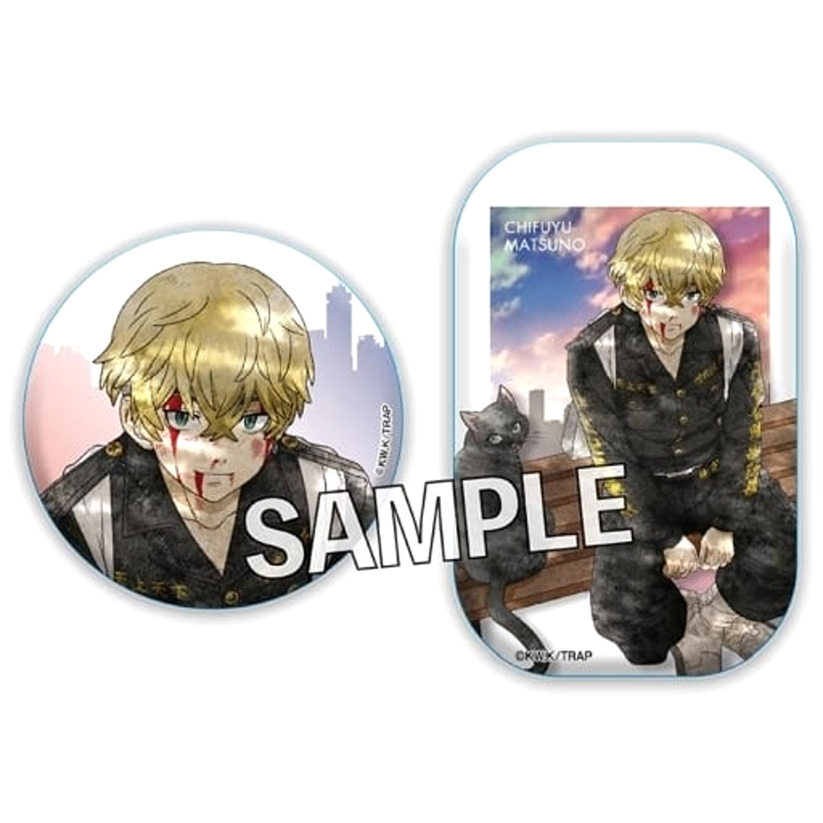 Tokyo Revengers Chifuyu Matsuno After A Bare-Handed Fight Can Badge Set Set of 2 Buttons [USED]