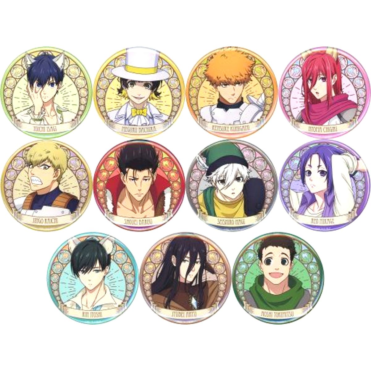 Set of 11 Blue Lock Trading Button Werewolf NIGHT [USED]