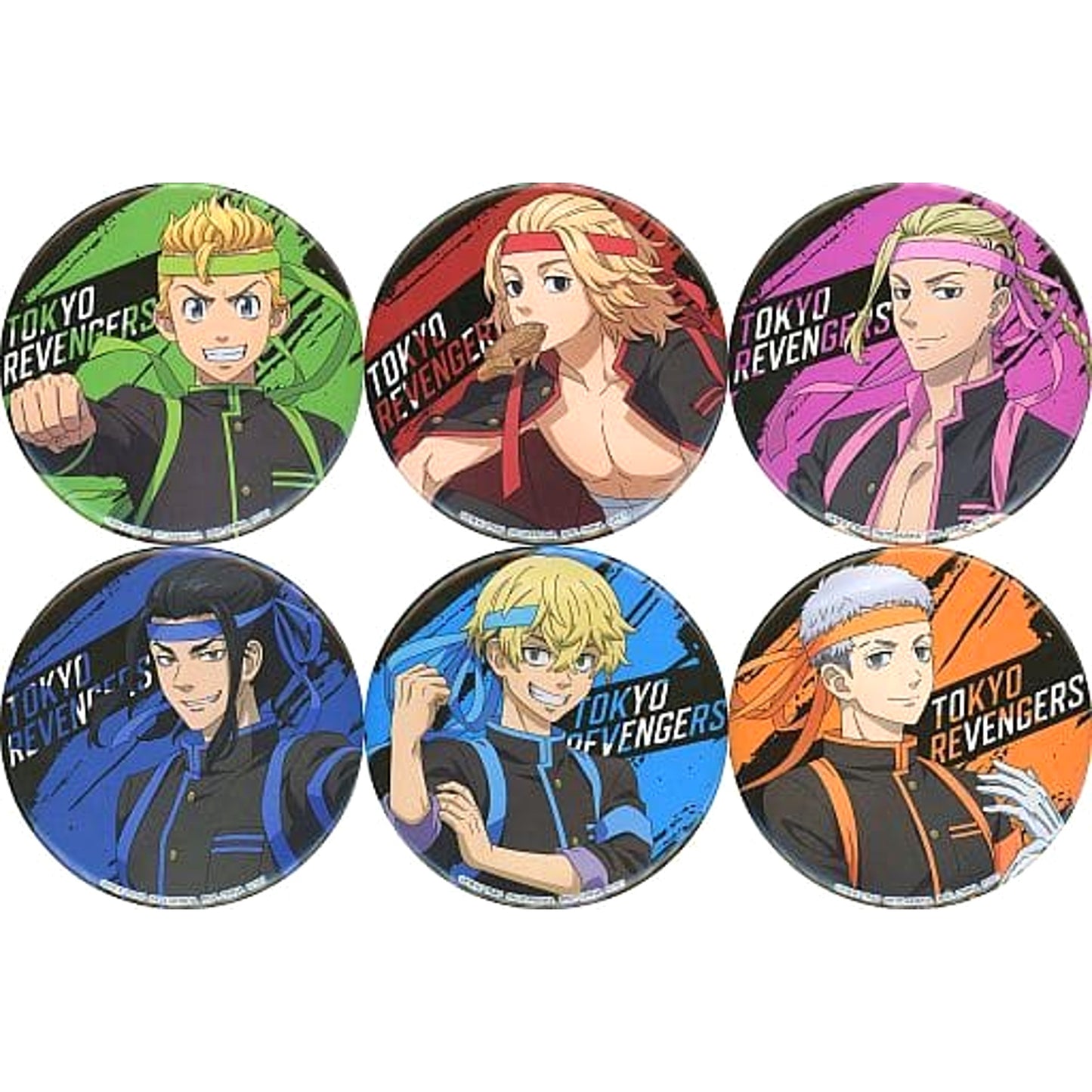 Keisuke Baji & Others Tokyo Revengers All 6 Types Set Ichiban Kuji To Cheer On BIG Button Prize I [USED]