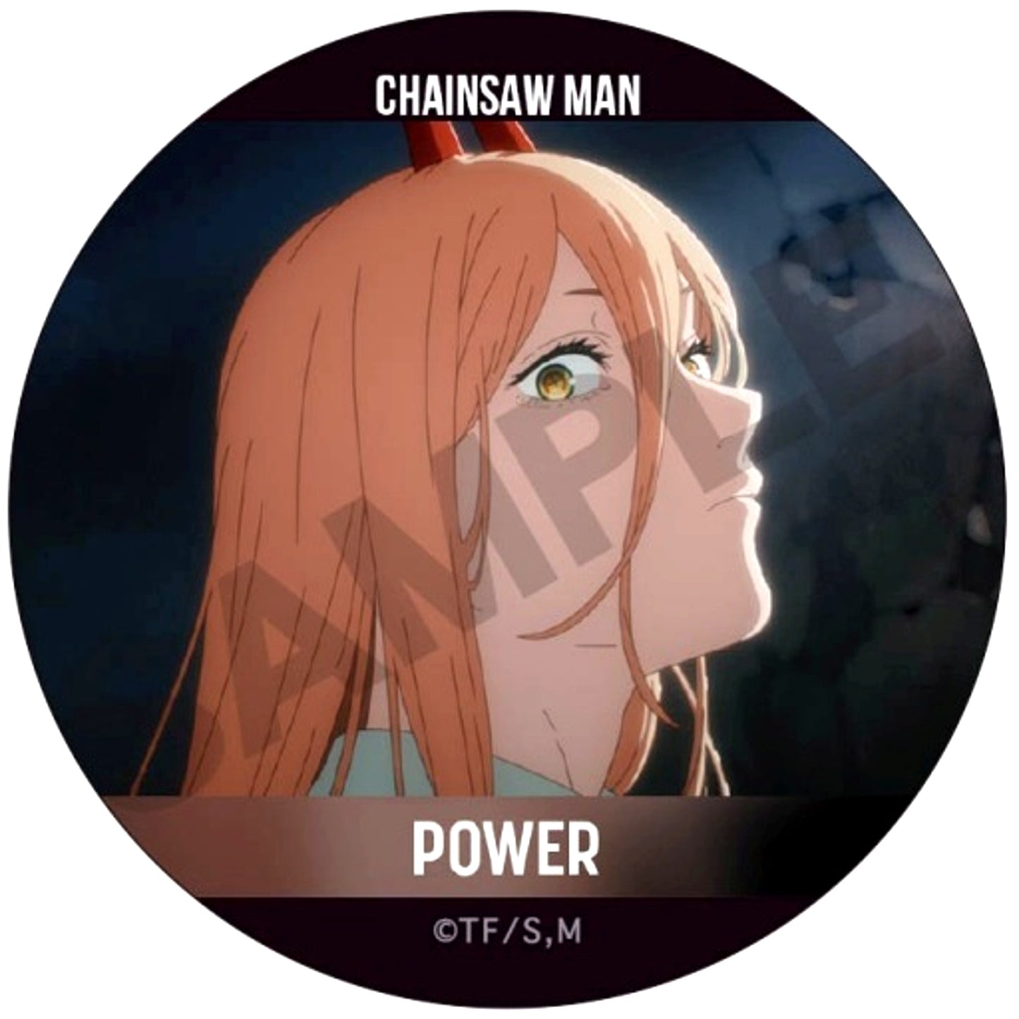 Power B Chainsaw Man Trading Button [USED]