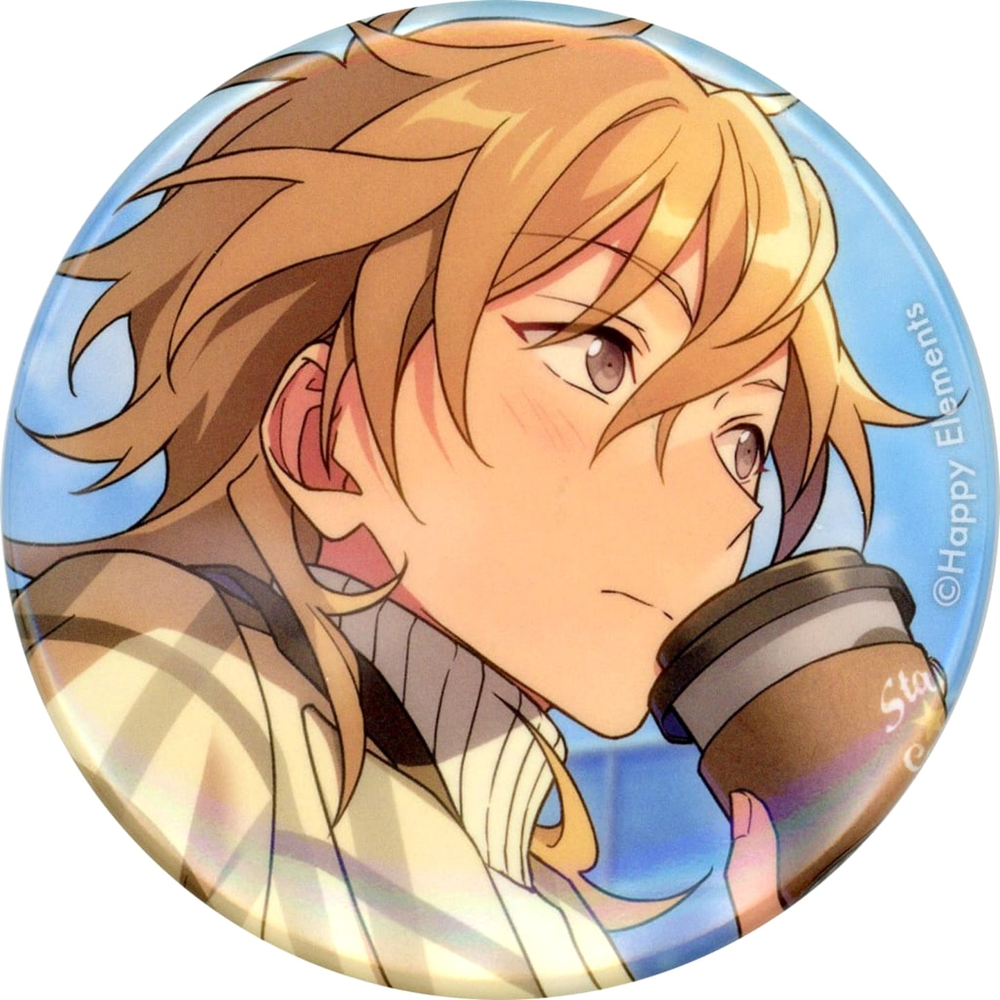 Ensemble Stars!! Kaoru Hakaze Feature Scout Can Badge 2022 Spring Casual Side Buttons [USED]