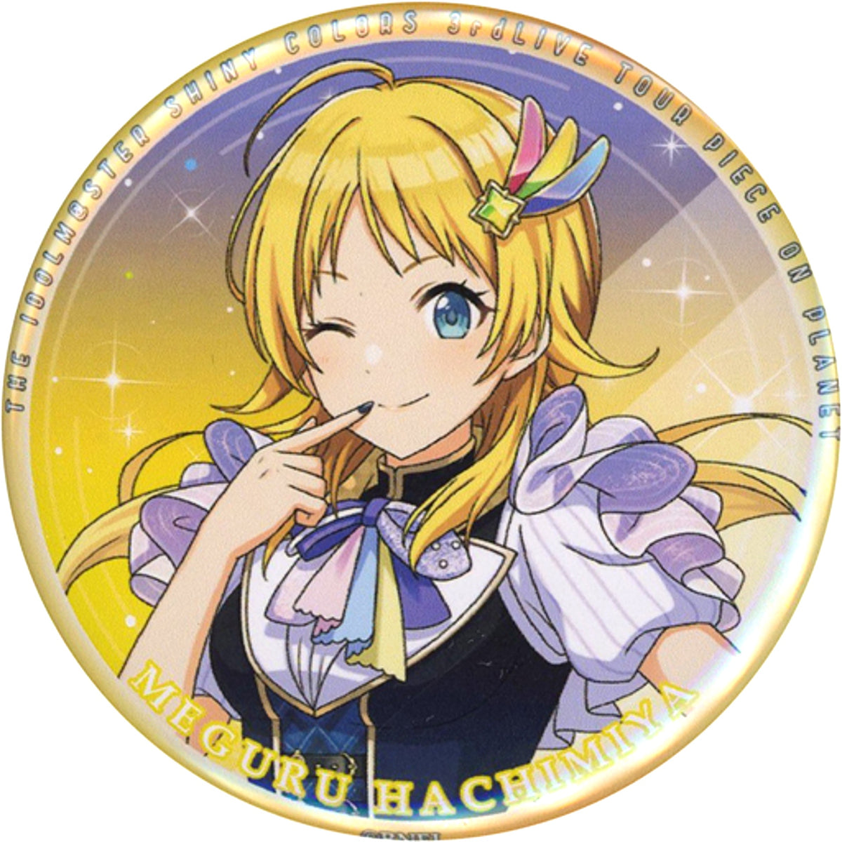 Meguru Hachimiya THE IDOLM@STER SHINY COLORS 3rdLIVE TOUR PIECE ON PLANET Commemorative Official Stand Button [USED]