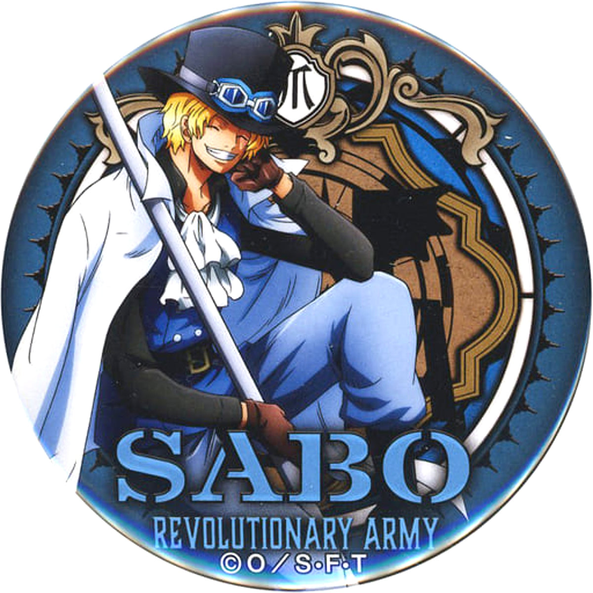 One Piece Sabo Yakara Can Badge Part 24 World Straw Store Limited Buttons [USED]