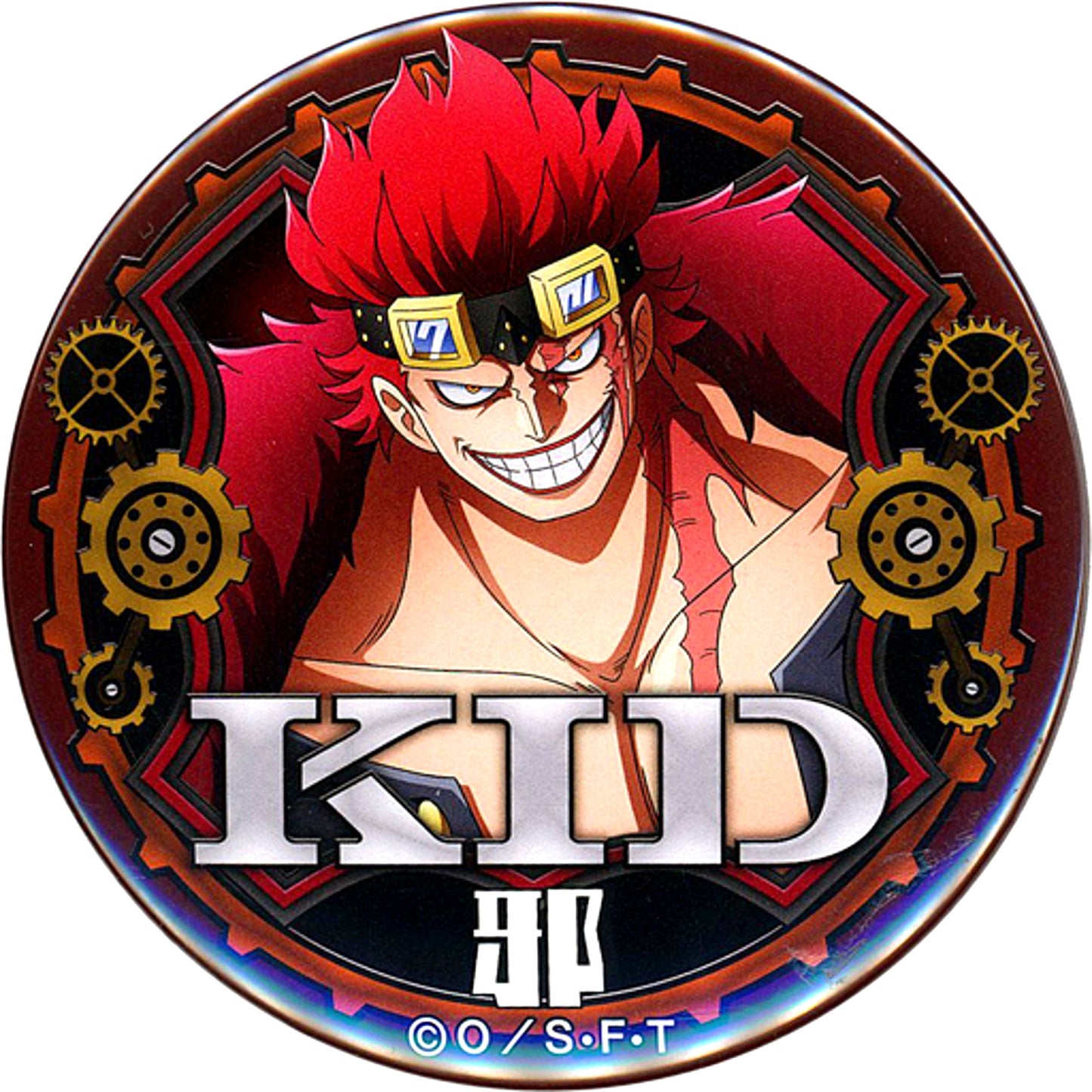 Eustass Kid One Piece Yakara Button Vol. 24 World Mugiwara Store Limited [USED]