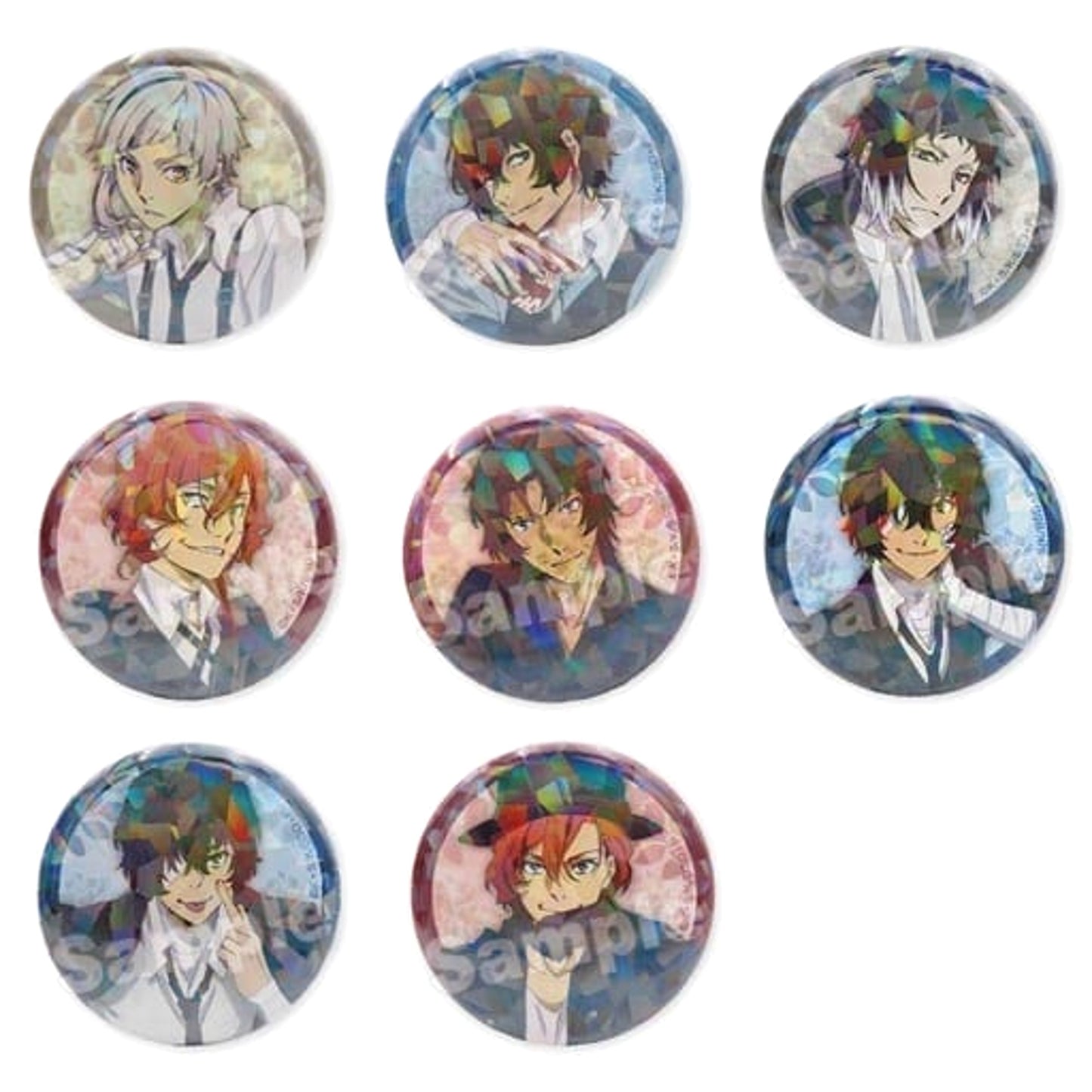 Osamu Dazai & Others Bungo Stray Dogs All 8 Types Set Random Button Collection Hito o Dame ni Suru Series [USED]