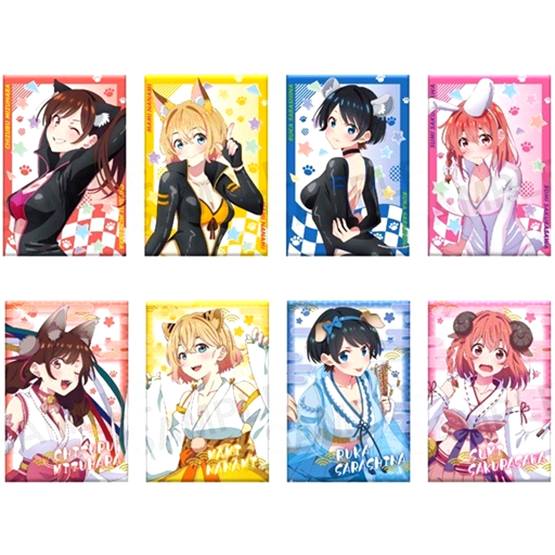 Set of 8 Rent-A-Girlfriend Decotate Collection Animal's Rider & Kemo Miko [USED]