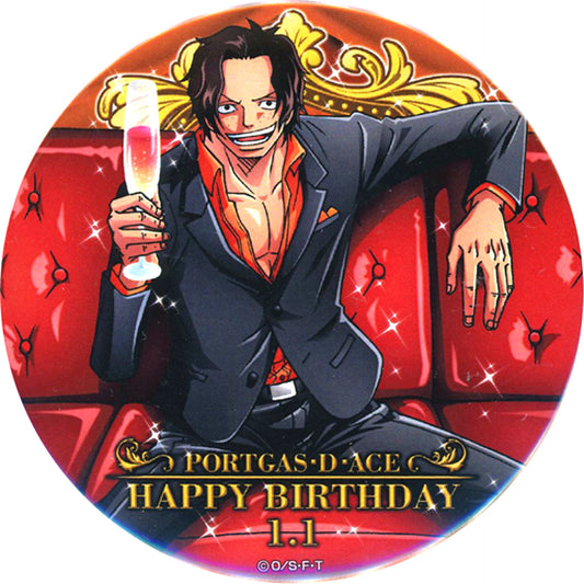 Portgas D. Ace Birthday Button 2017 One Piece Mugiwara Store Limited [USED]