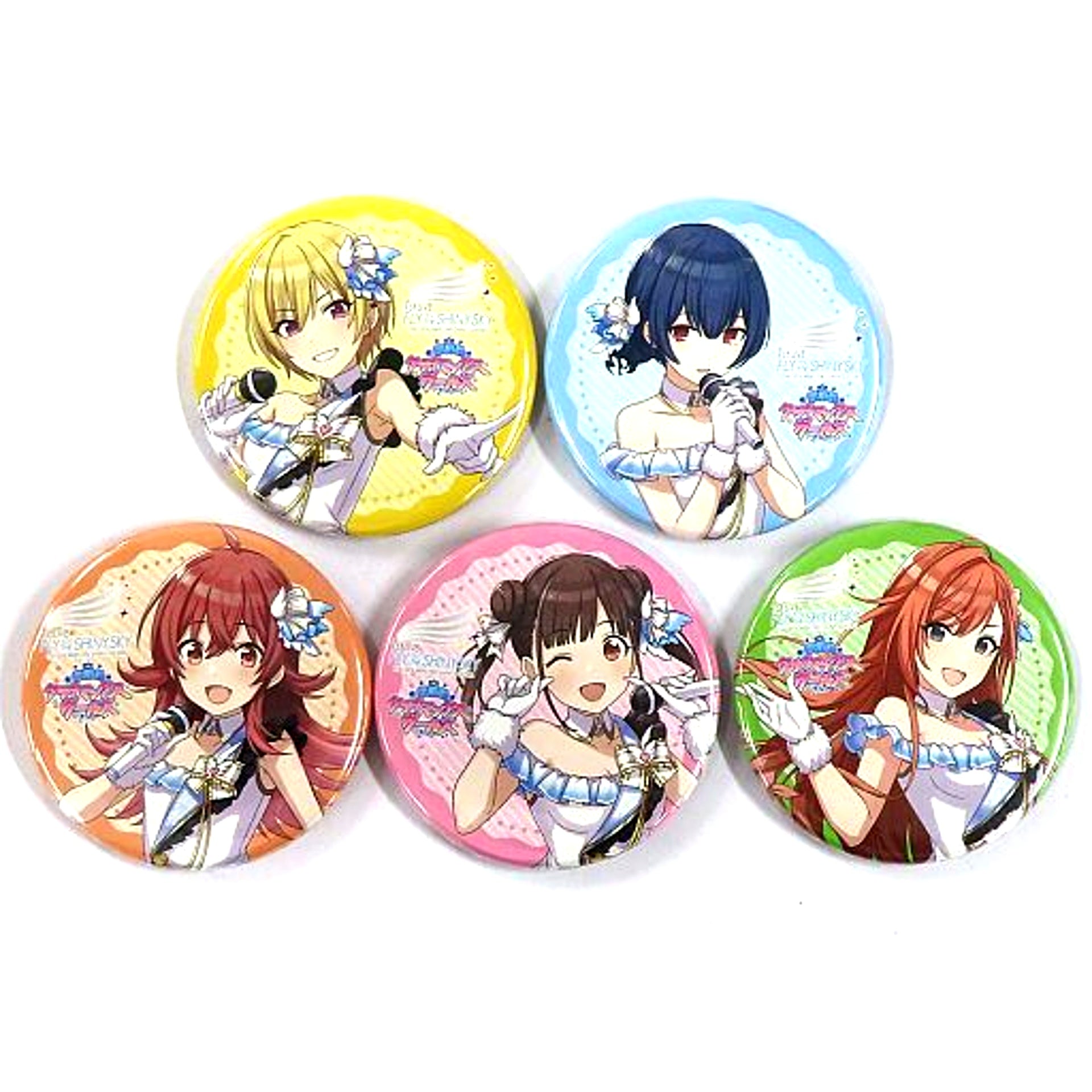 Single Item Hokago Climax Girls Round Badge Set of 5 Blu-ray The Idolmaster Shiny Colors 1st Live Fly to the Shiny Sky Gamers Purchase Bonus [USED]