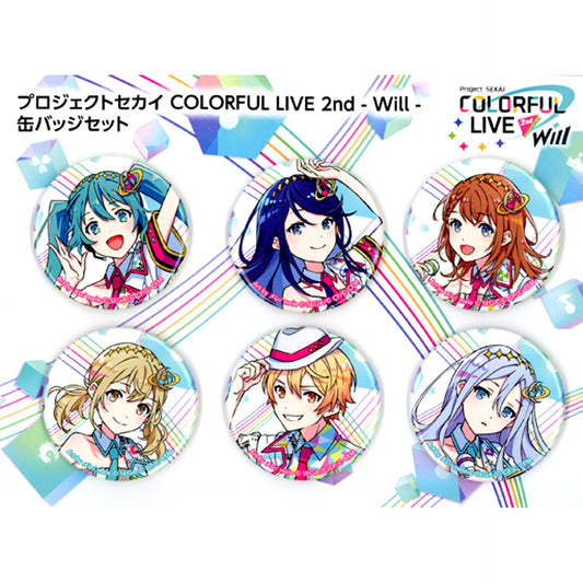Group Project SEKAI COLORFUL STAGE! feat. Hatsune Miku Button Set 6 Pieces Project SEKAI COLORFUL LIVE 2nd Will [USED]